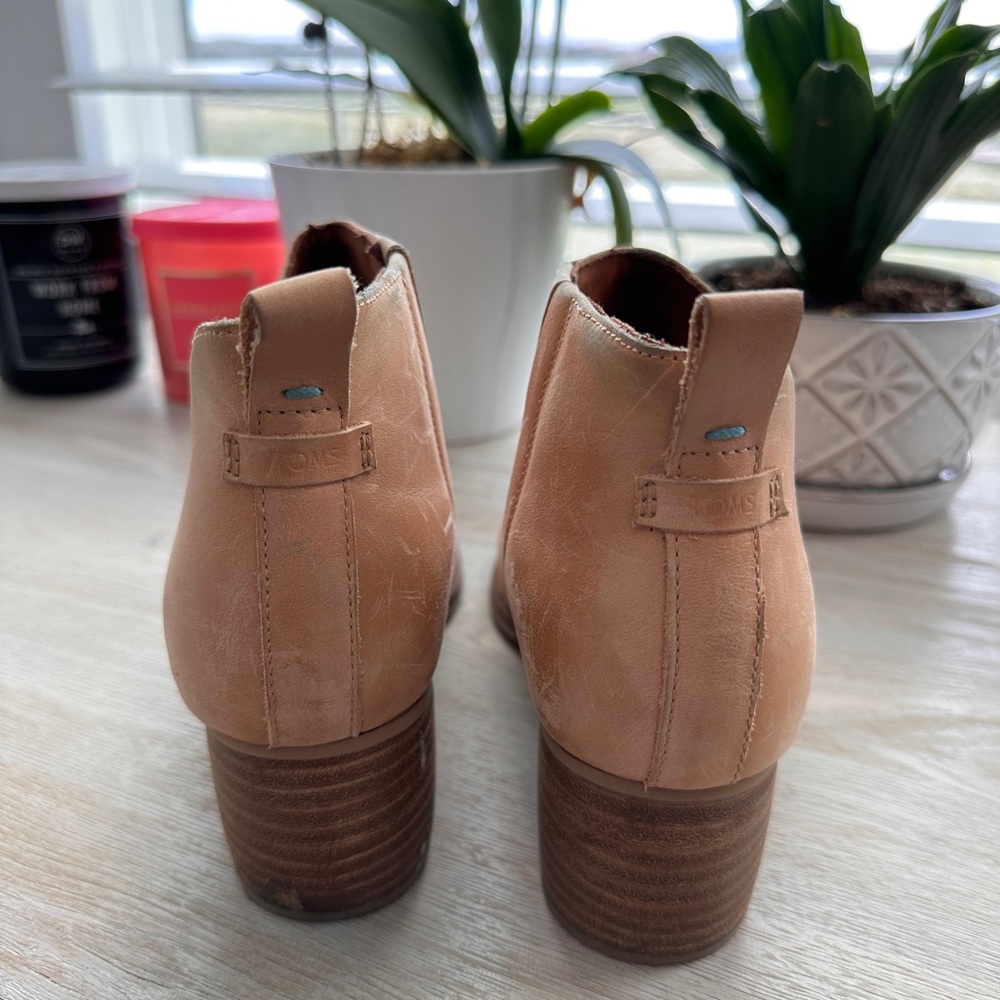 Toms Tan Leather Women’s Ankle Boots - Picture 3 of 4